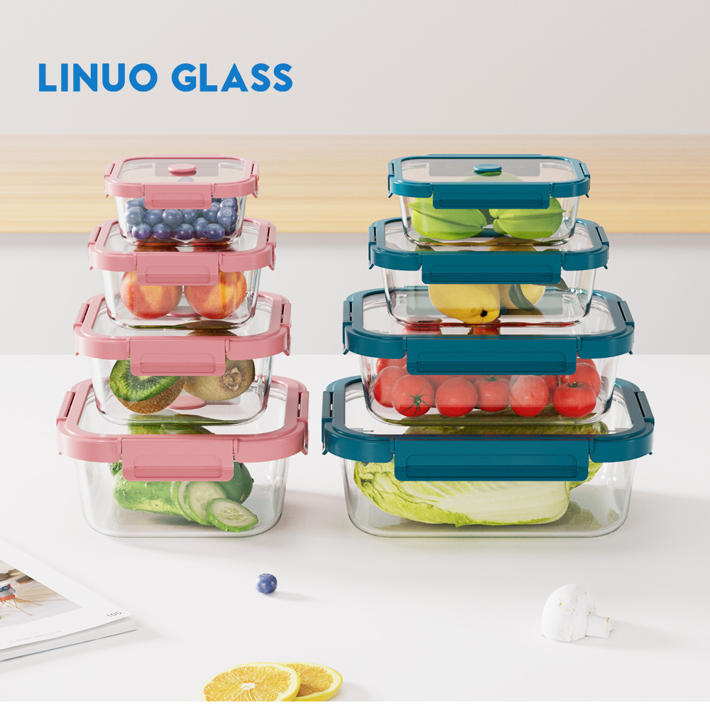 Leak Proof Glass Food Prep Containers