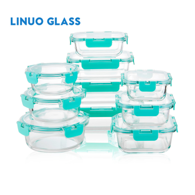 Контейнеры для еды и обеда со стеклянным замком
