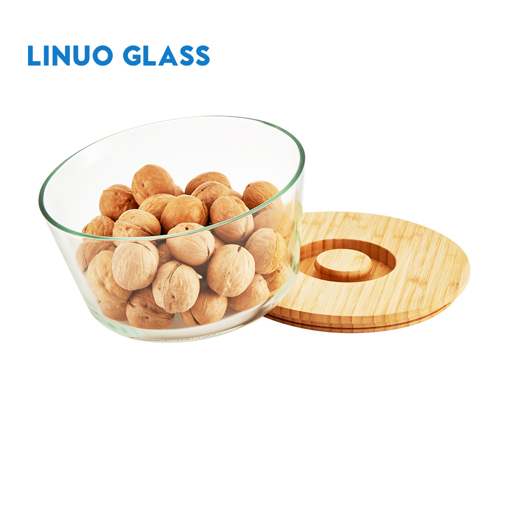 Lunch Box Glass Containers With Bamboo Lids