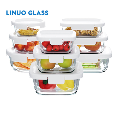 電子レンジセーフガラスランチコンテナ
