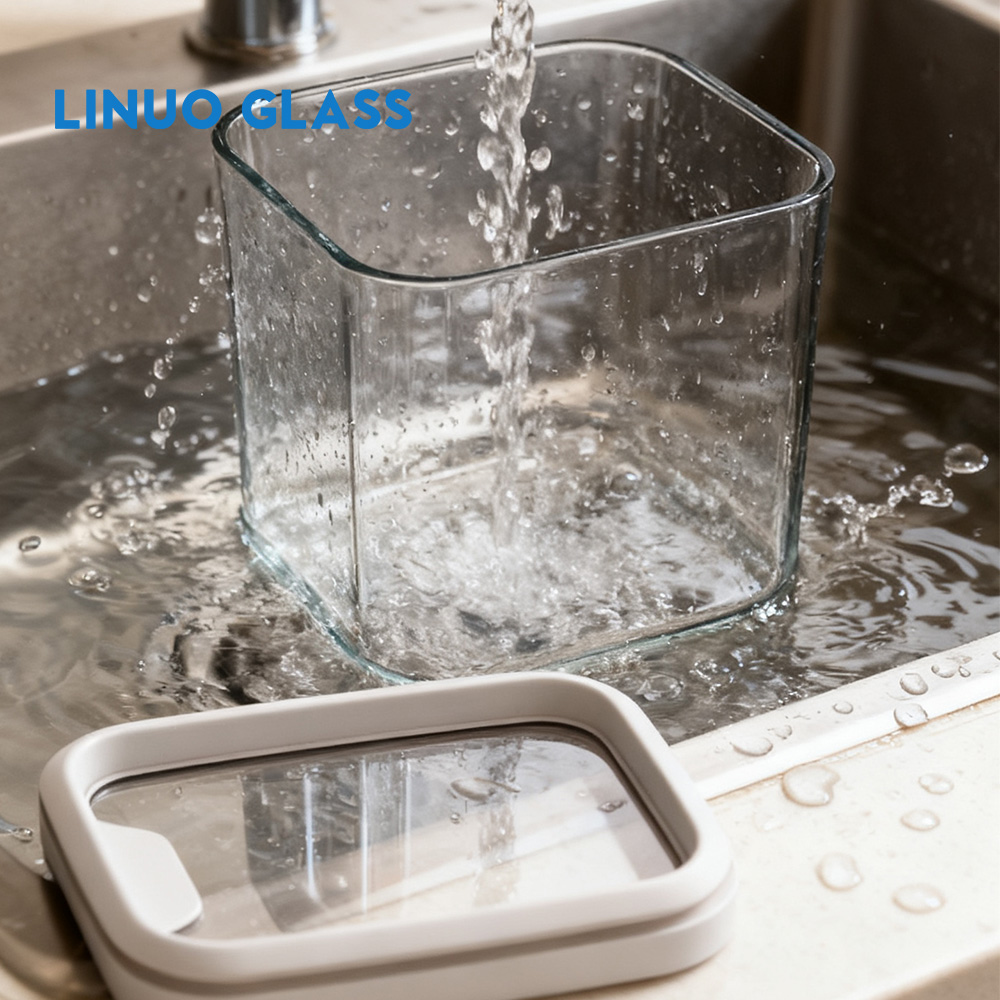 Glasvorratsdosen mit silikonversiegelten Deckeln