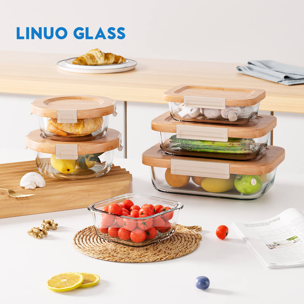 Glass Storage Containers With Bamboo Lids