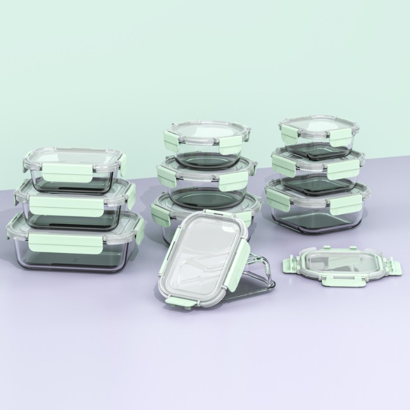 Récipient de stockage en verre pour la préparation des aliments Food Prep Glass Storage Container