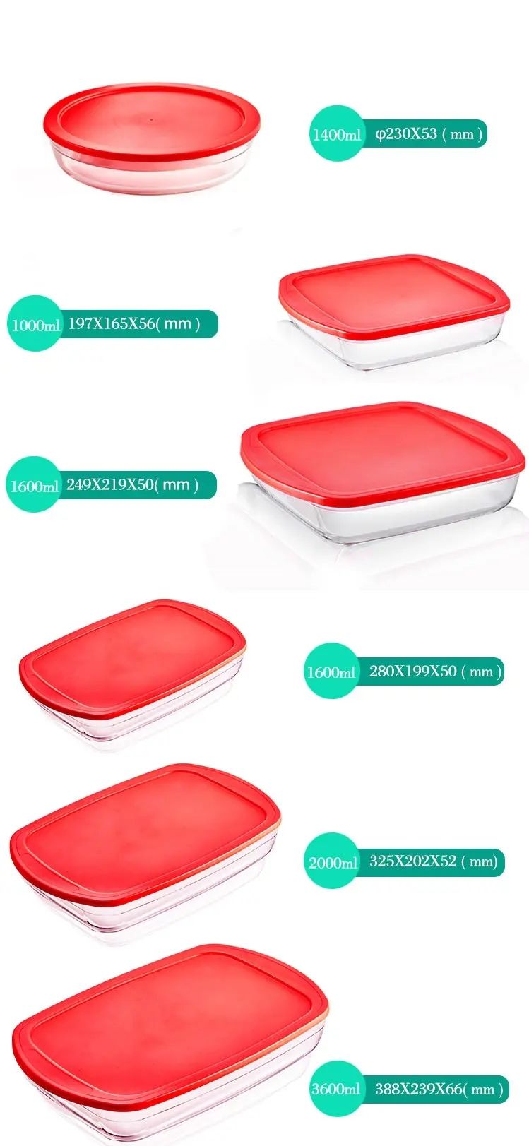 Rectangular Round Glass Baking Dish Rectangular Round Glass Baking Dish