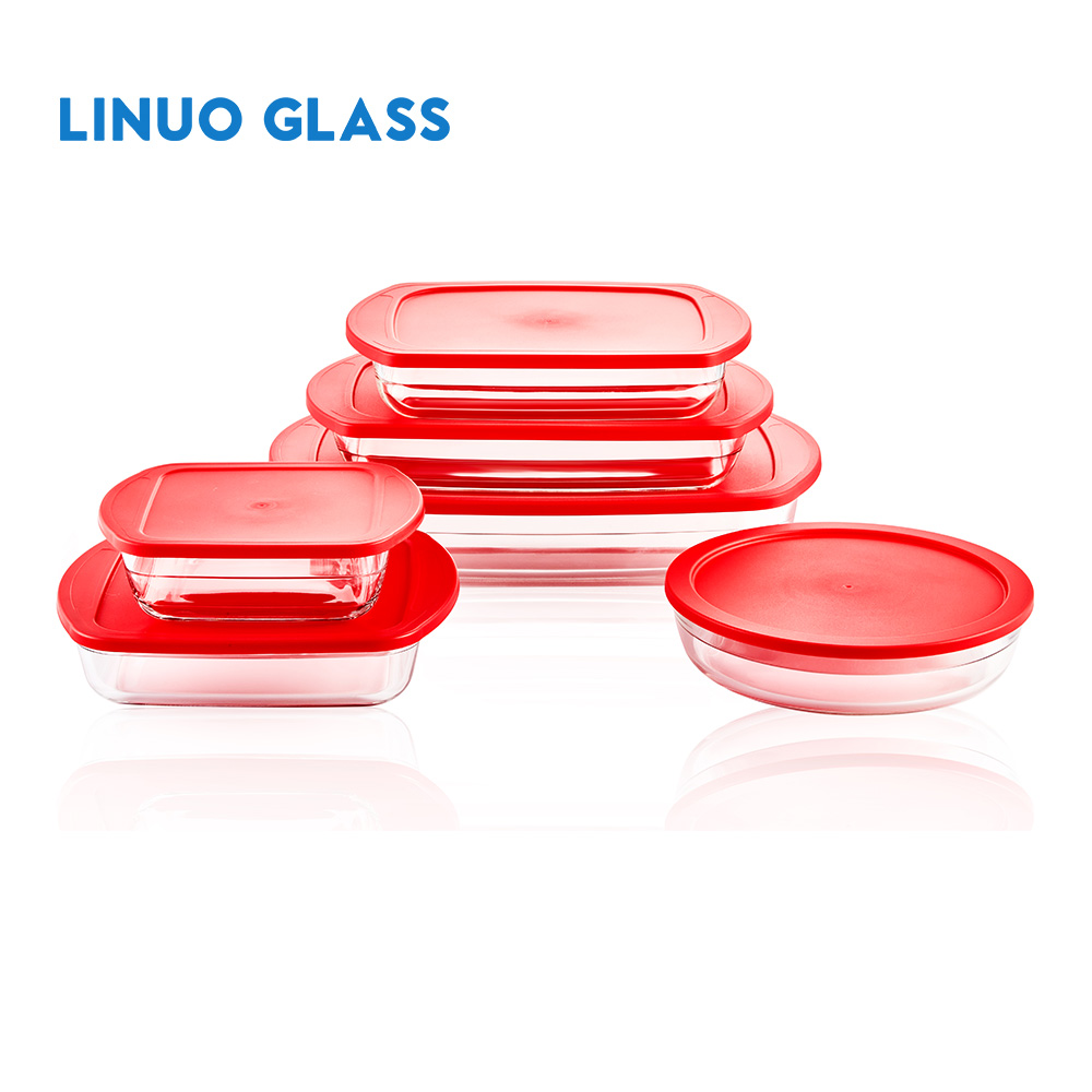 Rectangular Round Glass Baking Dish