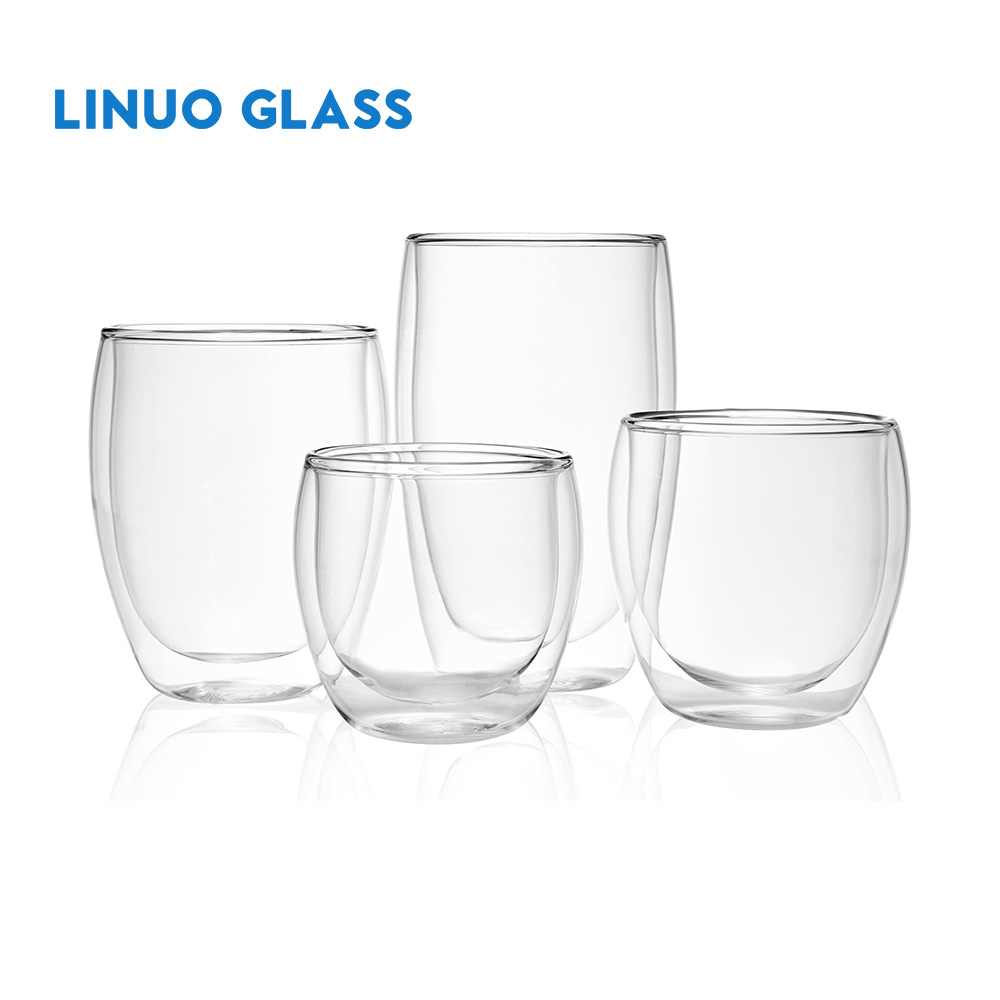 Double Wall Drinking Glass Cups