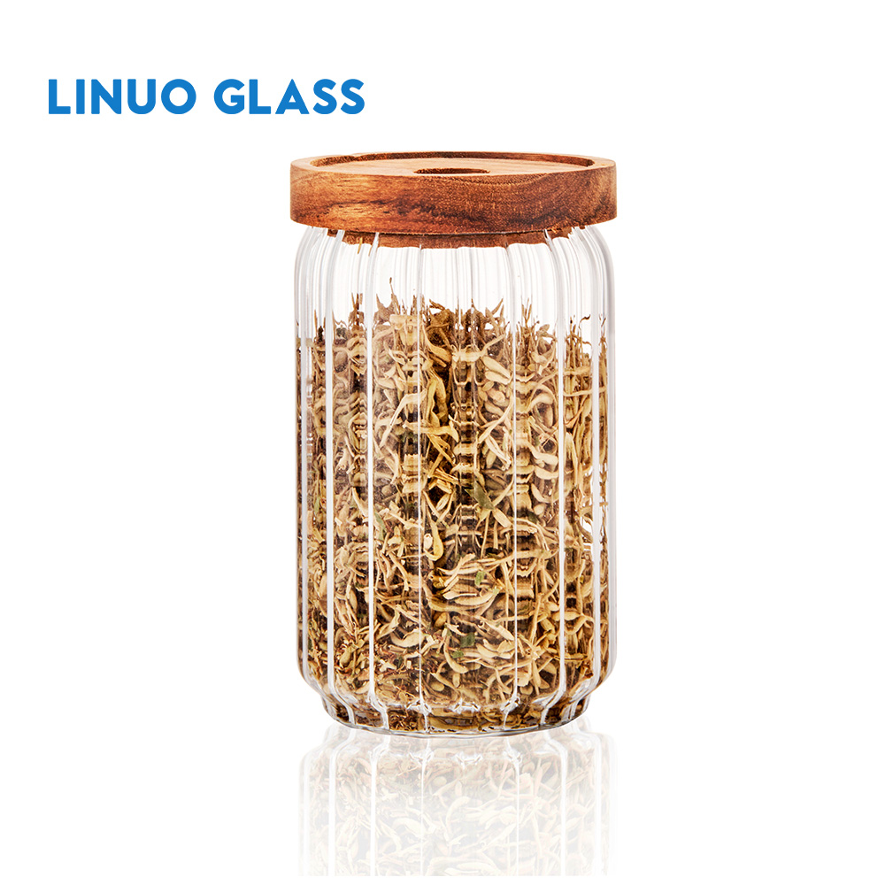 Glass Jars With Wooden Lids