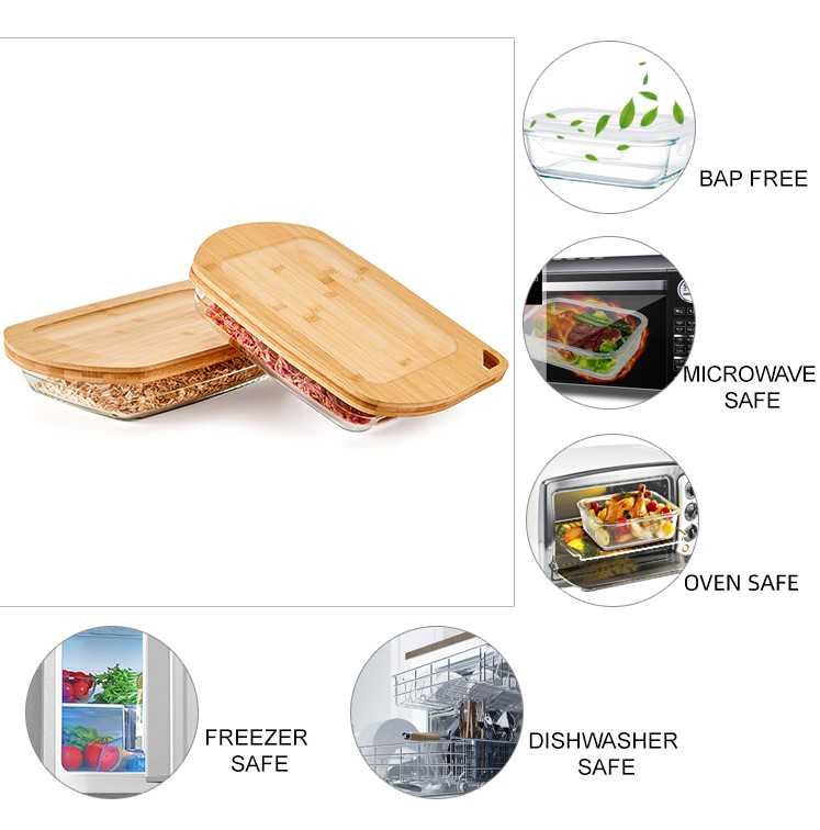 GLASS BAKING DISHWITH BAMBOO LID GLASS BAKING DISHWITH BAMBOO LID