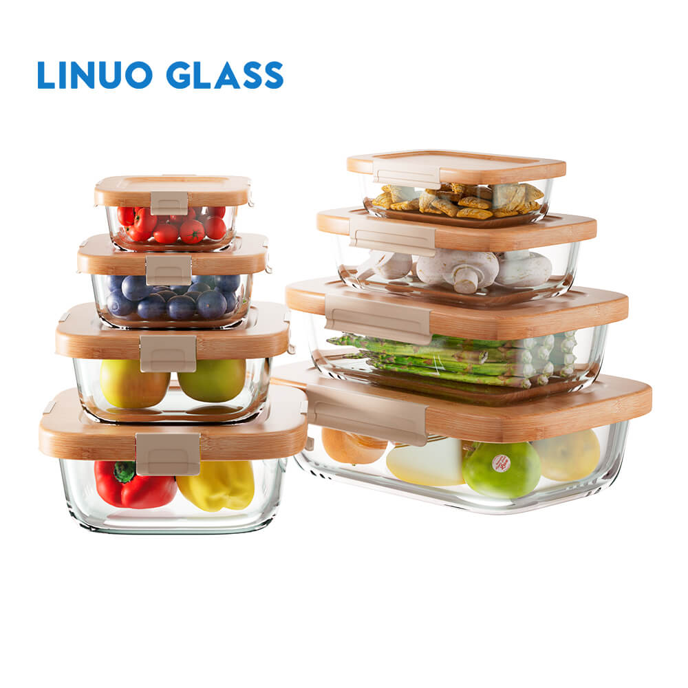 Glass Storage Containers With Bamboo Lids
