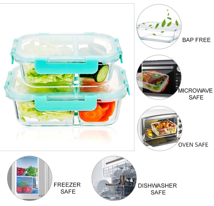 Leakproof Glass Lunch Containers Leakproof Glass Lunch Containers