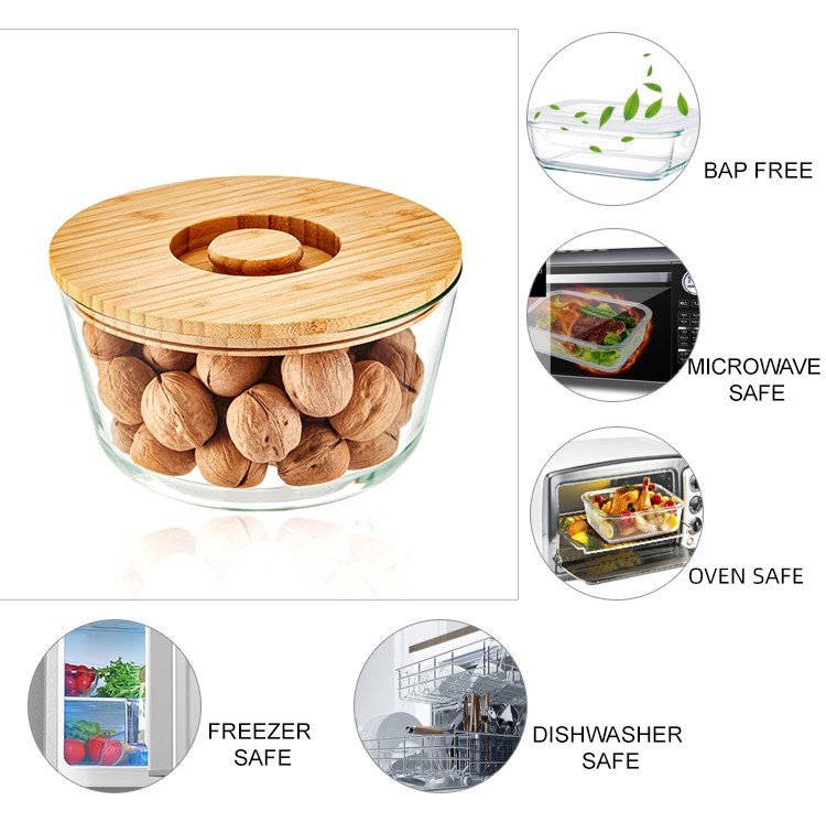 Lunch Box Glass Containers With Bamboo Lids Lunch Box Glass Containers With Bamboo Lids