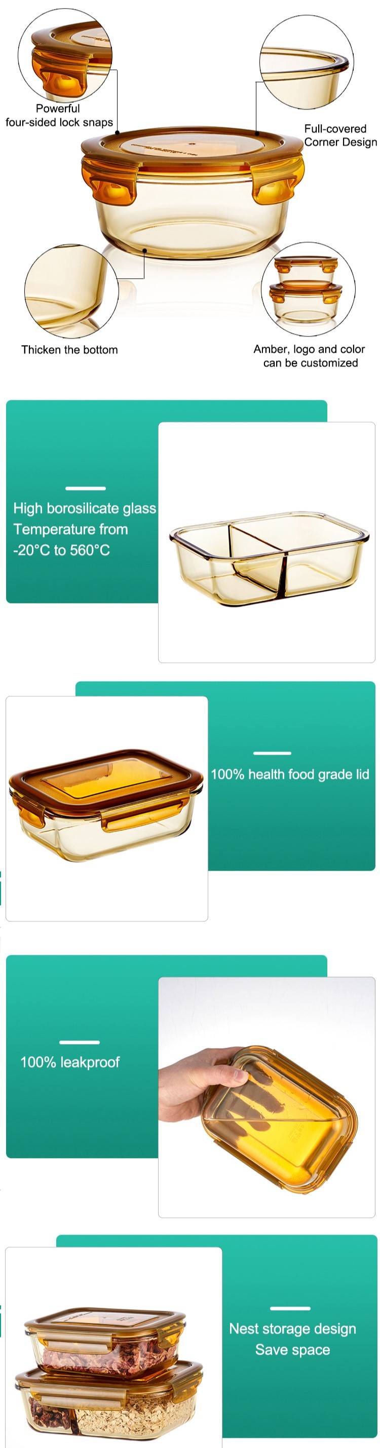 Contenitori per il pranzo in vetro Pyrex per la preparazione dei pasti Contenitori per il pranzo in vetro Pyrex per la preparazione dei pasti