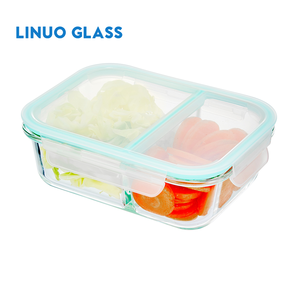 Récipients à lunch avec séparateur en verre hermétique