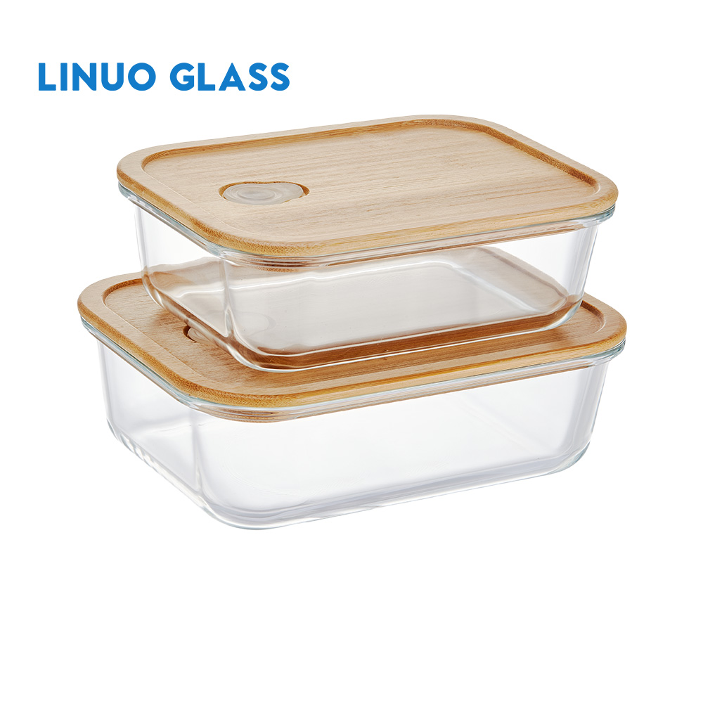 Bamboo Lid Glass Lunch Box