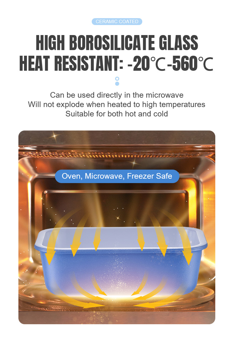 Frischhaltedose aus keramikbeschichtetem Glas Frischhaltedose aus keramikbeschichtetem Glas
