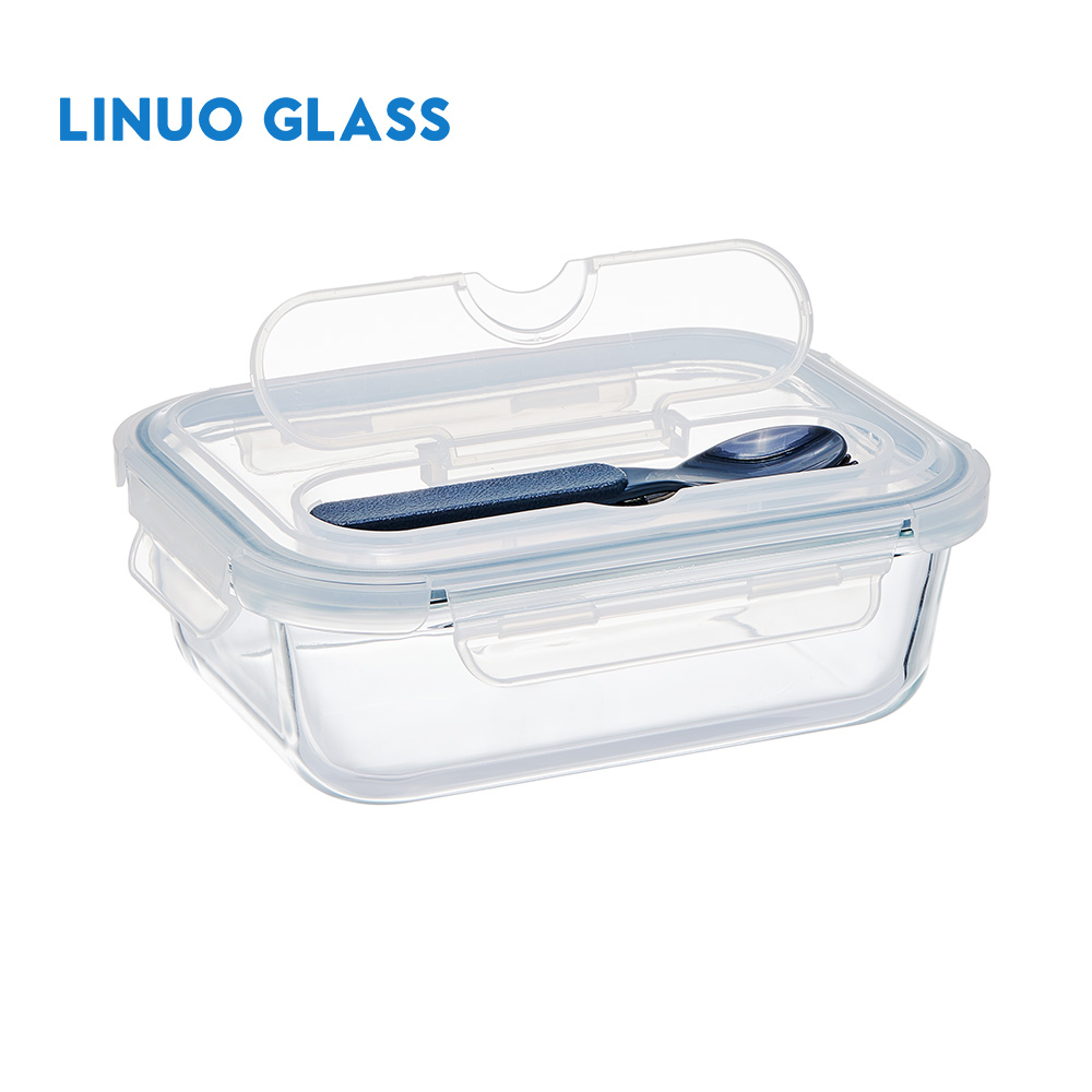 Compartment Lunch Glass Container