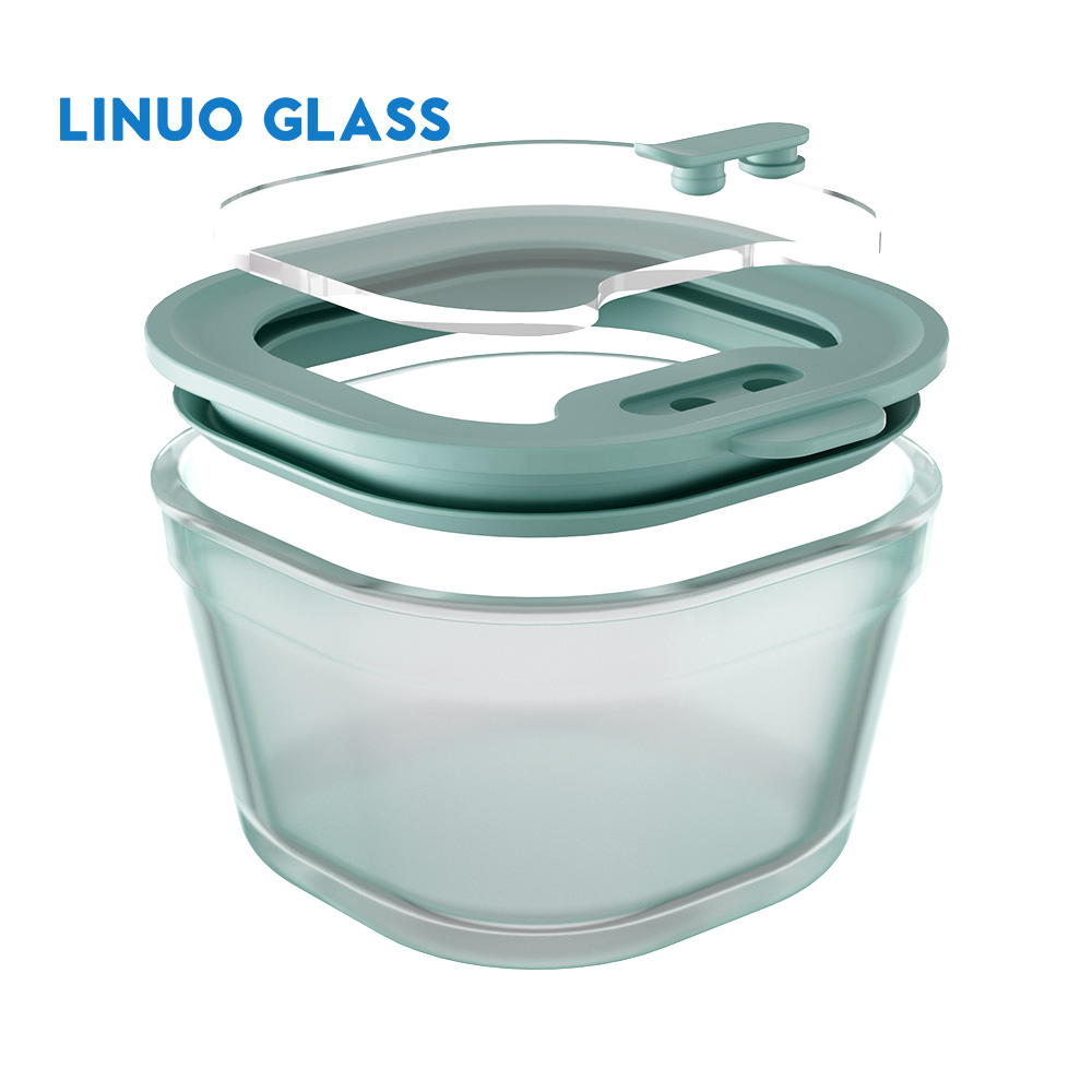 Contenitori per la conservazione in vetro rivestito semitrasparente