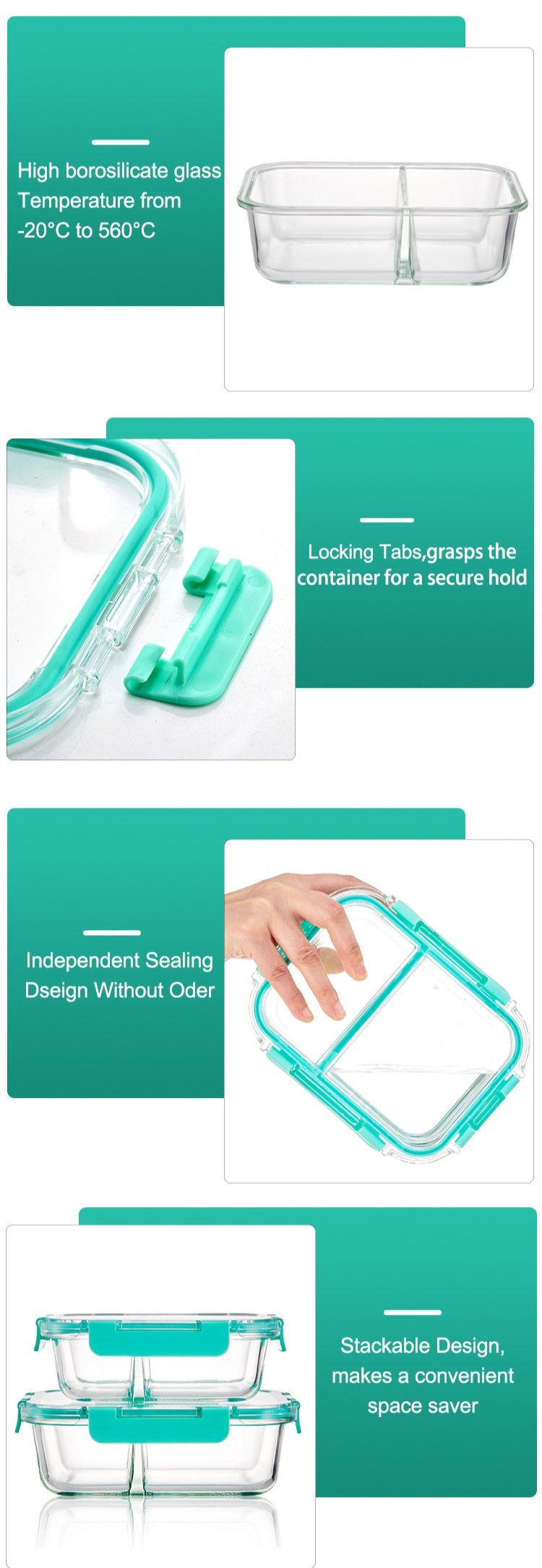 Leakproof Glass Lunch Containers Leakproof Glass Lunch Containers