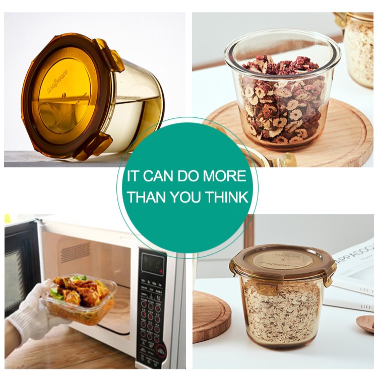 Amber Overnight Oats Glass Container Amber Overnight Oats Glass Container