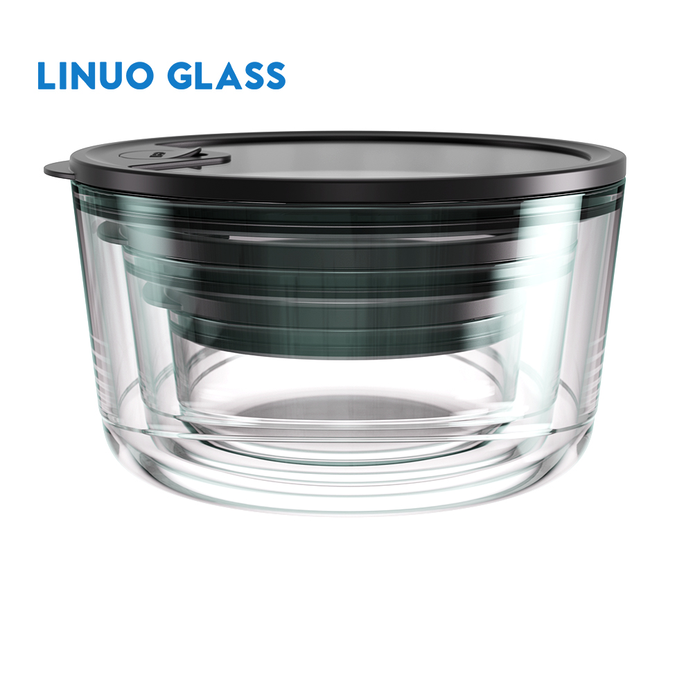 Organizing Kitchen Glass containers with Glass lids
