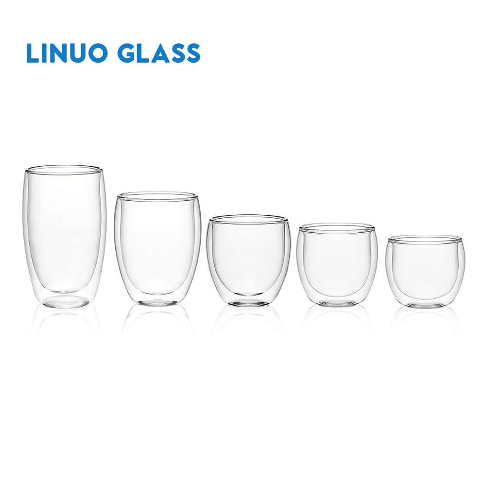 Double Wall Drinking Glass Cups