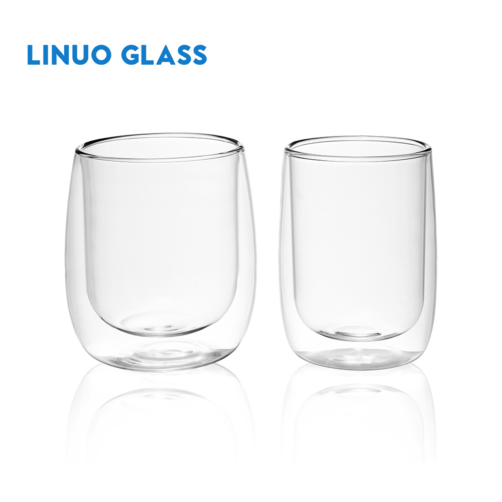 Double Wall Drinking Glass Cups