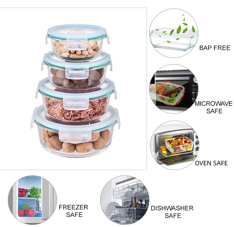 Food Storage Glass Meal Prep Lunch Box Containers Food Storage Glass Meal Prep Lunch Box Containers