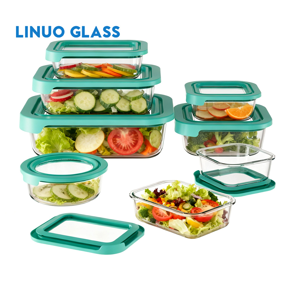 Contenitore per alimenti in vetro con coperchio