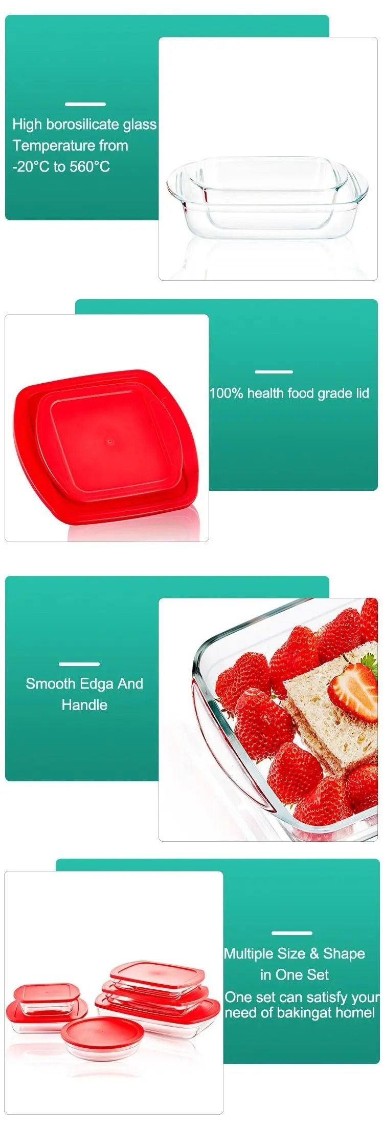 Non Stick Glass Baking Pan Non Stick Glass Baking Pan