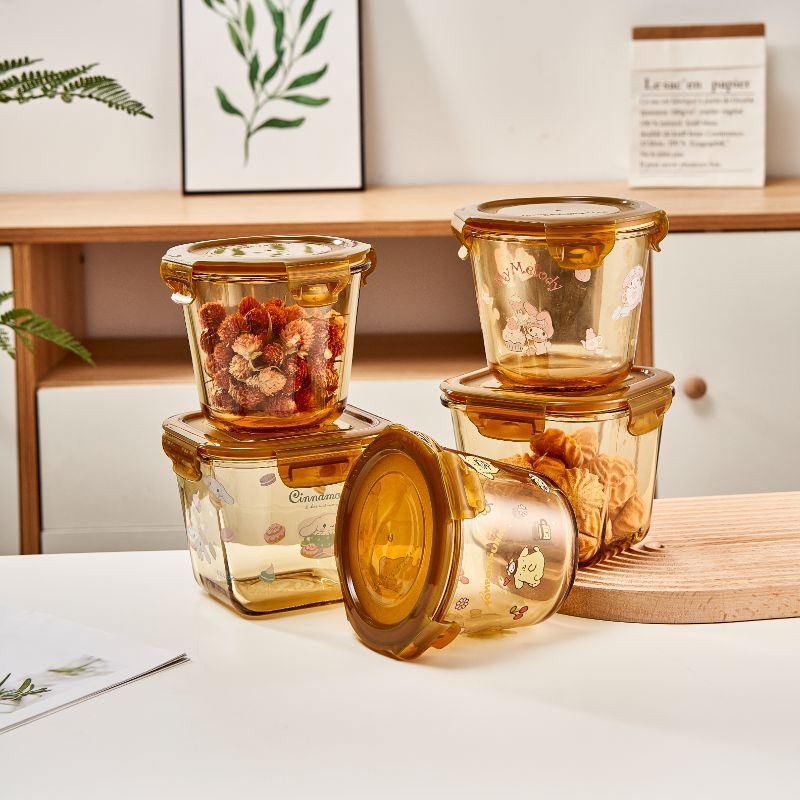 Amber Overnight Oats Glass Container Amber Overnight Oats Glass Container