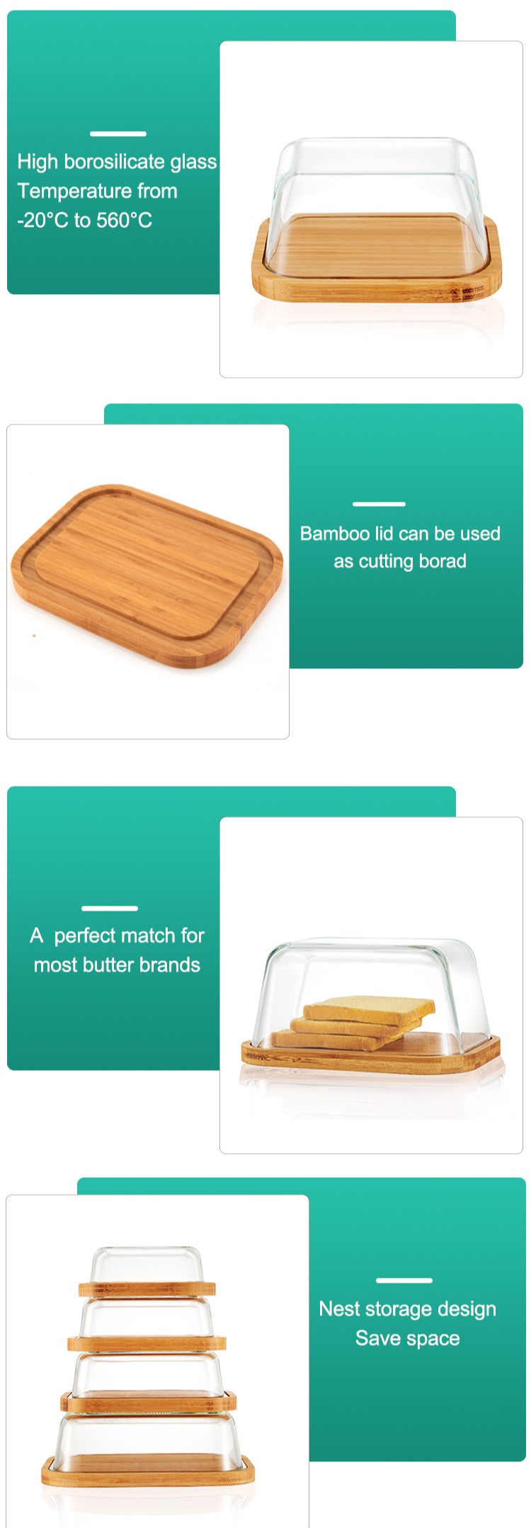 Glass Container With Bamboo Lid Glass Container With Bamboo Lid