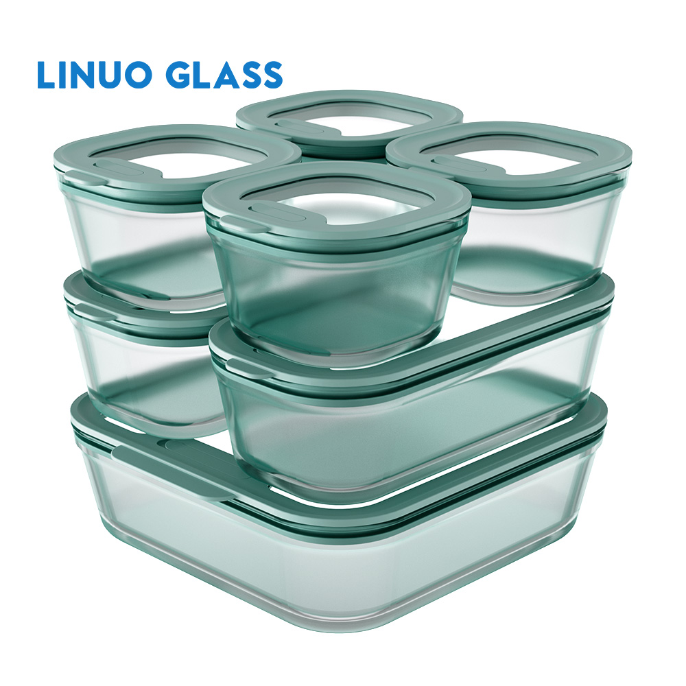 Contenitori per la conservazione in vetro rivestito semitrasparente