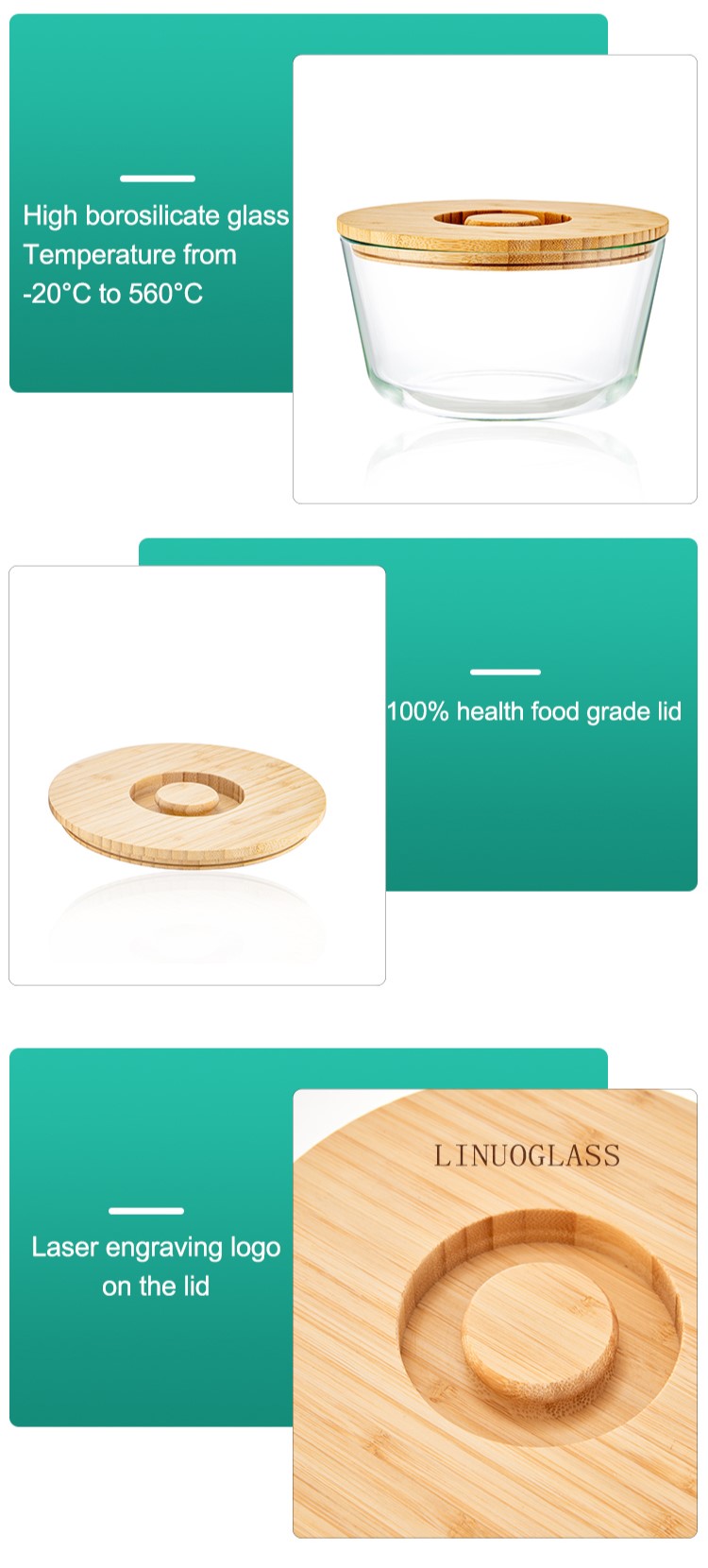 Lunch Box Glass Containers With Bamboo Lids Lunch Box Glass Containers With Bamboo Lids