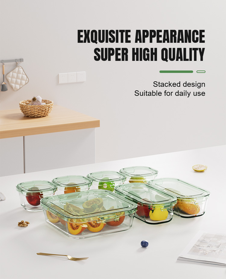 Stackable Glass Food Storage Lunch Box Stackable Glass Food Storage Lunch Box