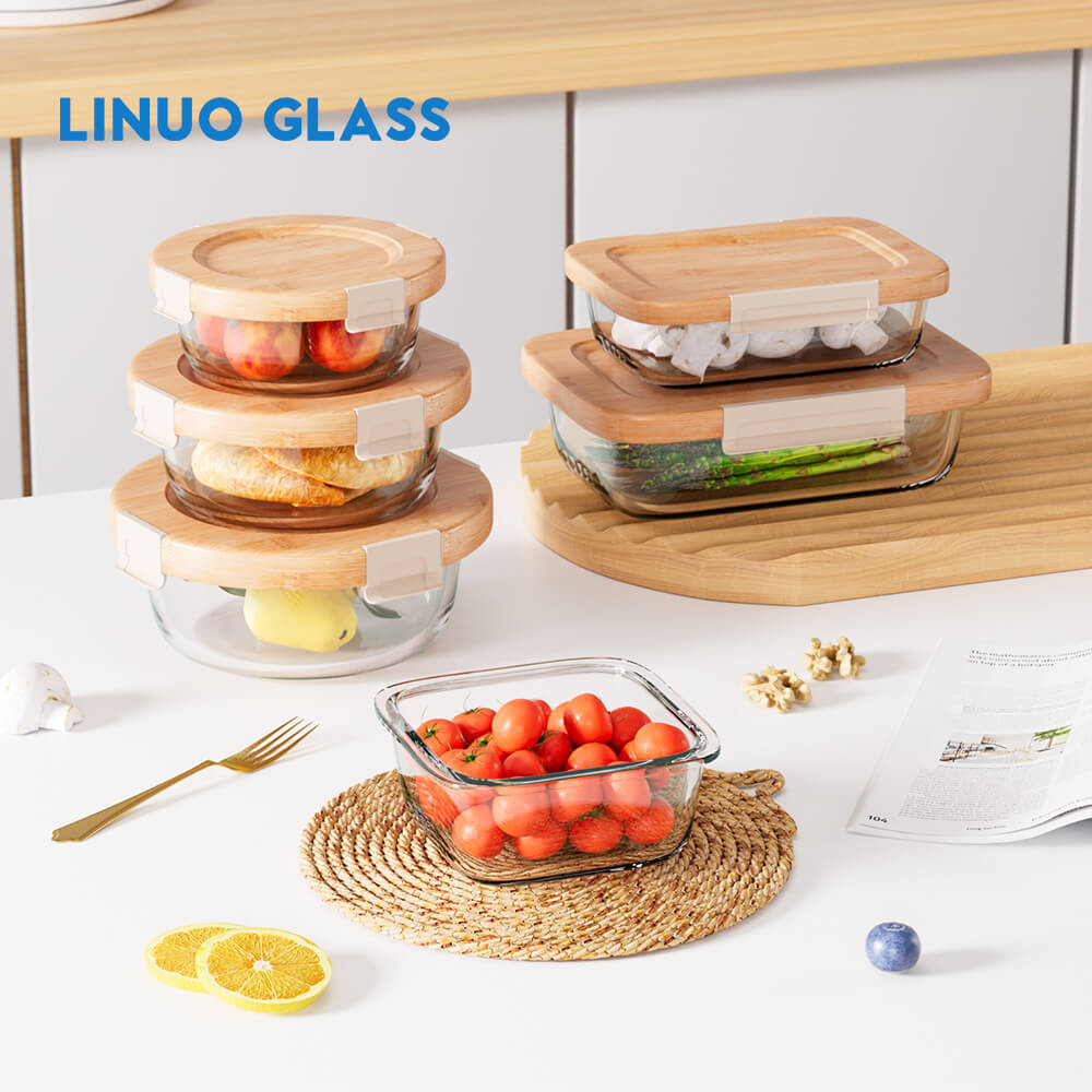 Glass Storage Containers With Bamboo Lids