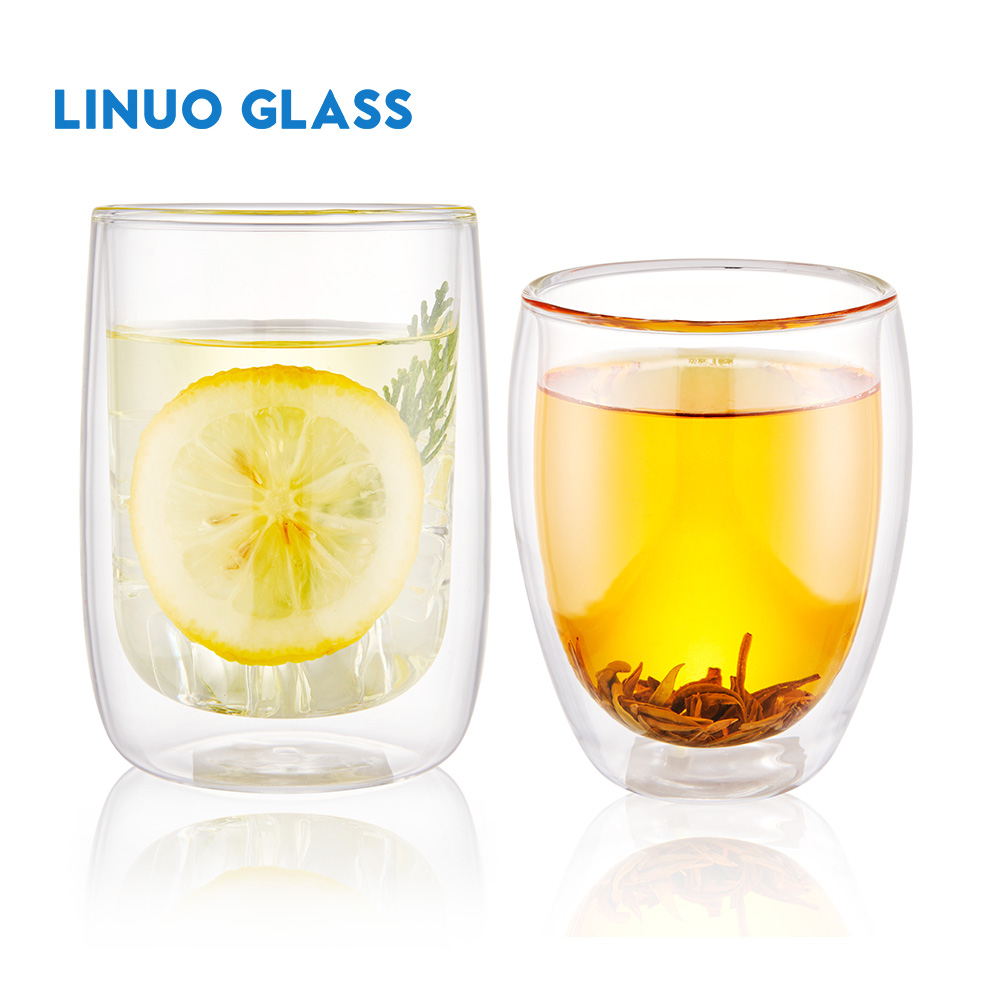 Double Wall Drinking Glass Cups
