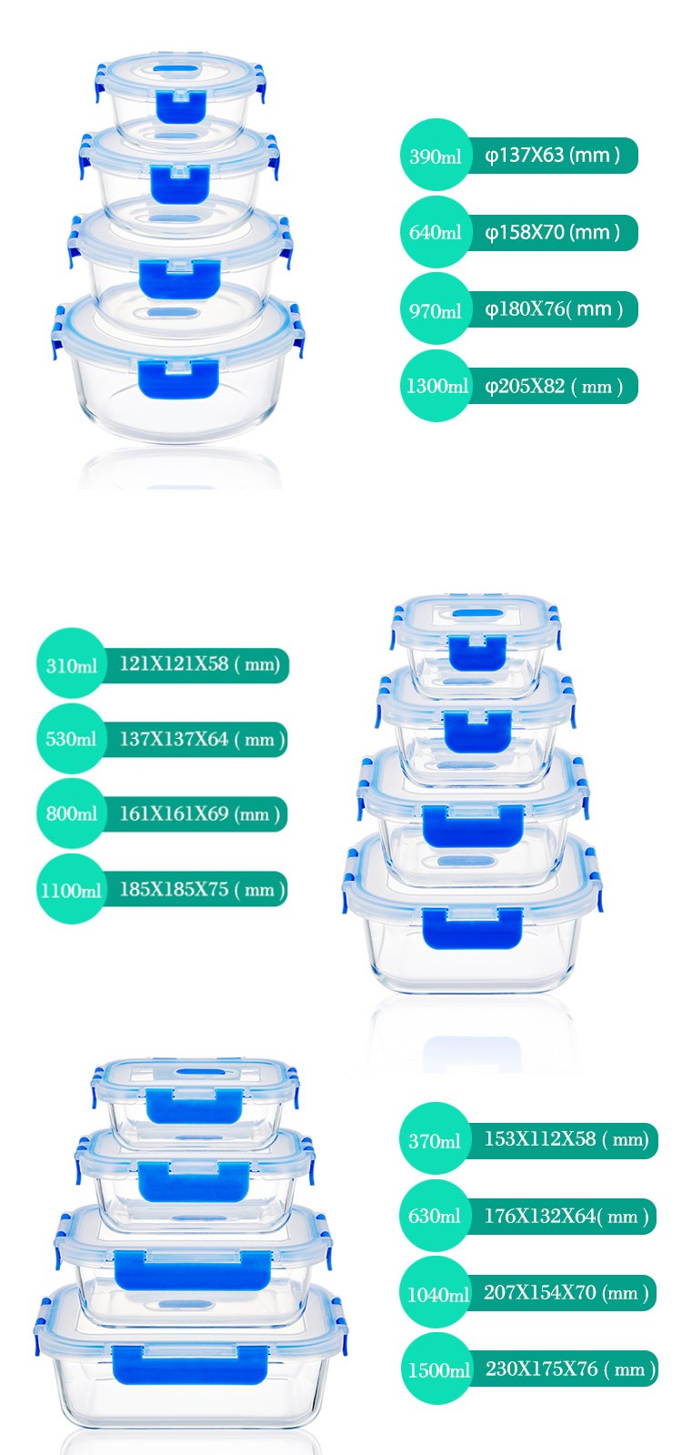 Clear Glass Food Storage Containers Clear Glass Food Storage Containers