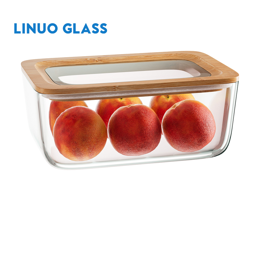 Speisekammer-Lebensmittelbehälter aus Glas mit Glasdeckel