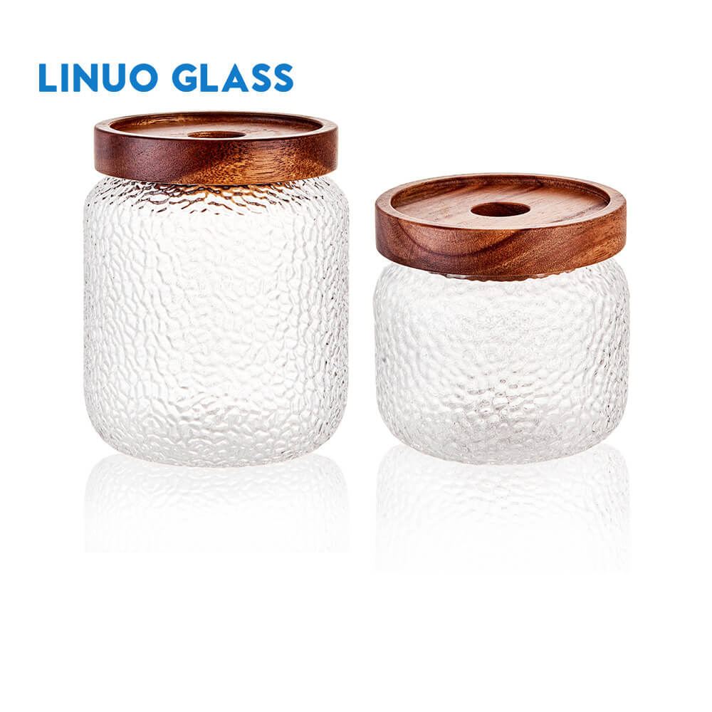 Luftdichtes Glasgefäß mit Bambusdeckel