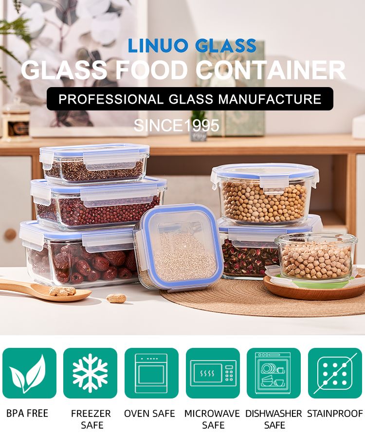 Food Storage Glass Meal Prep Lunch Box Containers Food Storage Glass Meal Prep Lunch Box Containers