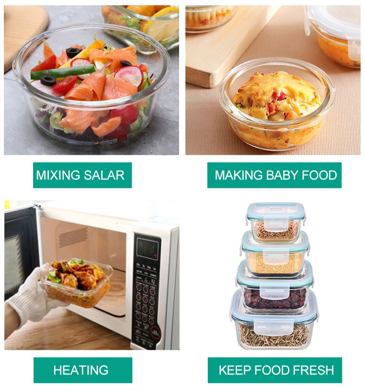 Food Storage Glass Meal Prep Lunch Box Containers Food Storage Glass Meal Prep Lunch Box Containers