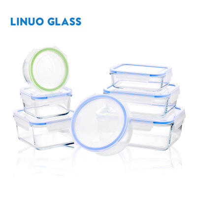 Стеклянные пищевые контейнеры с запирающимися крышками