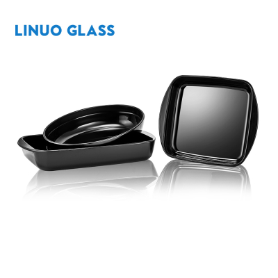 Spray Painting Glass Baking Pan