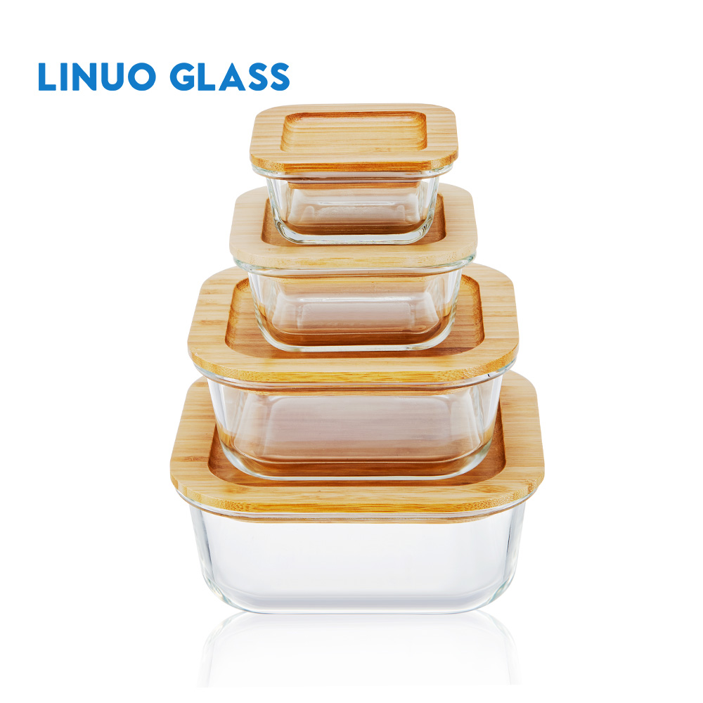 Bamboo Lid Glass Lunch Box