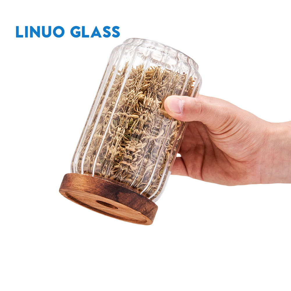 Glass Jars With Wooden Lids