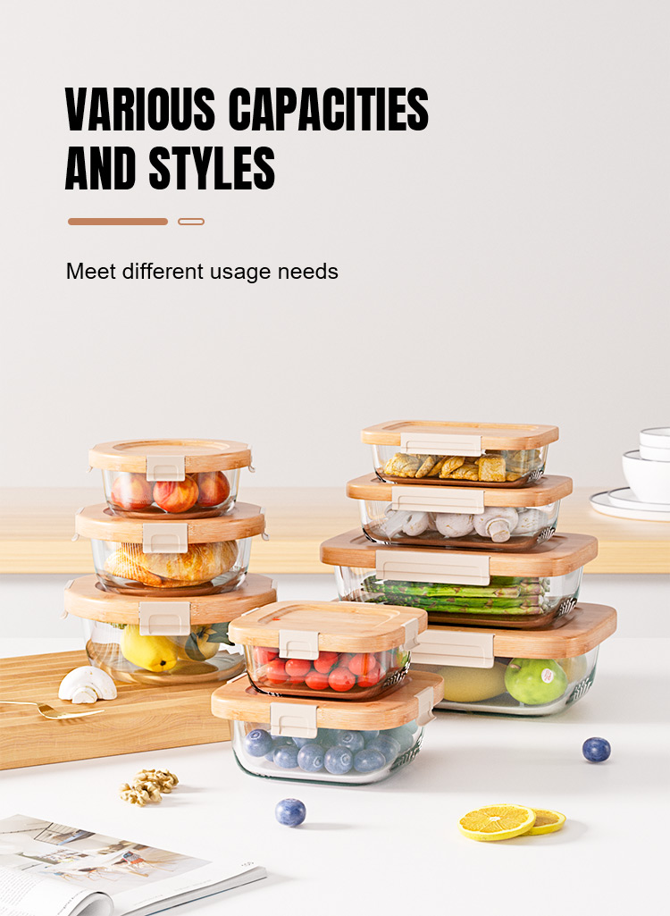 Glass Storage Containers With Bamboo Lids Glass Storage Containers With Bamboo Lids