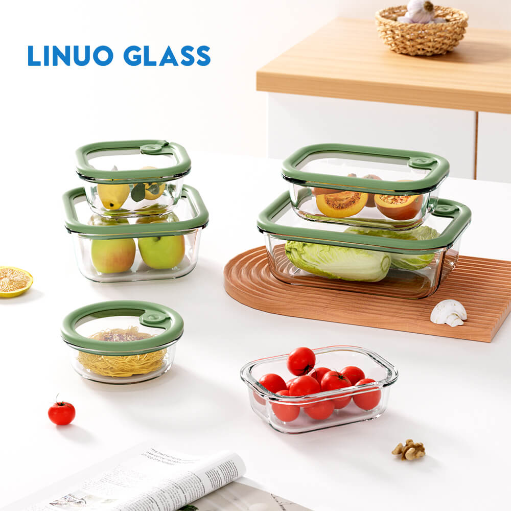 Meal Prep Glass Food Containers With Glass Lids