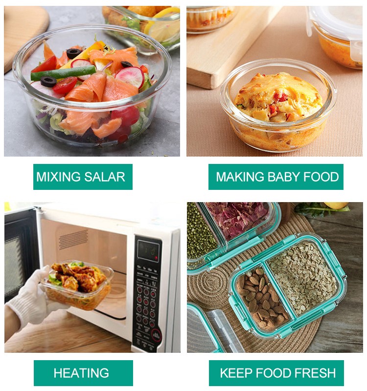 Leakproof Glass Lunch Containers Leakproof Glass Lunch Containers