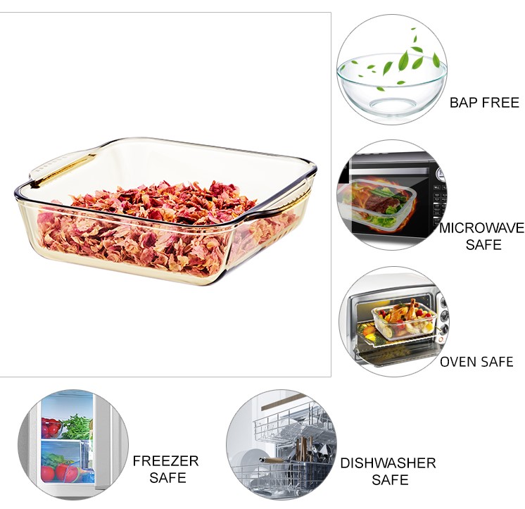 Amber Glass Bread Baking Pan Amber Glass Bread Baking Pan