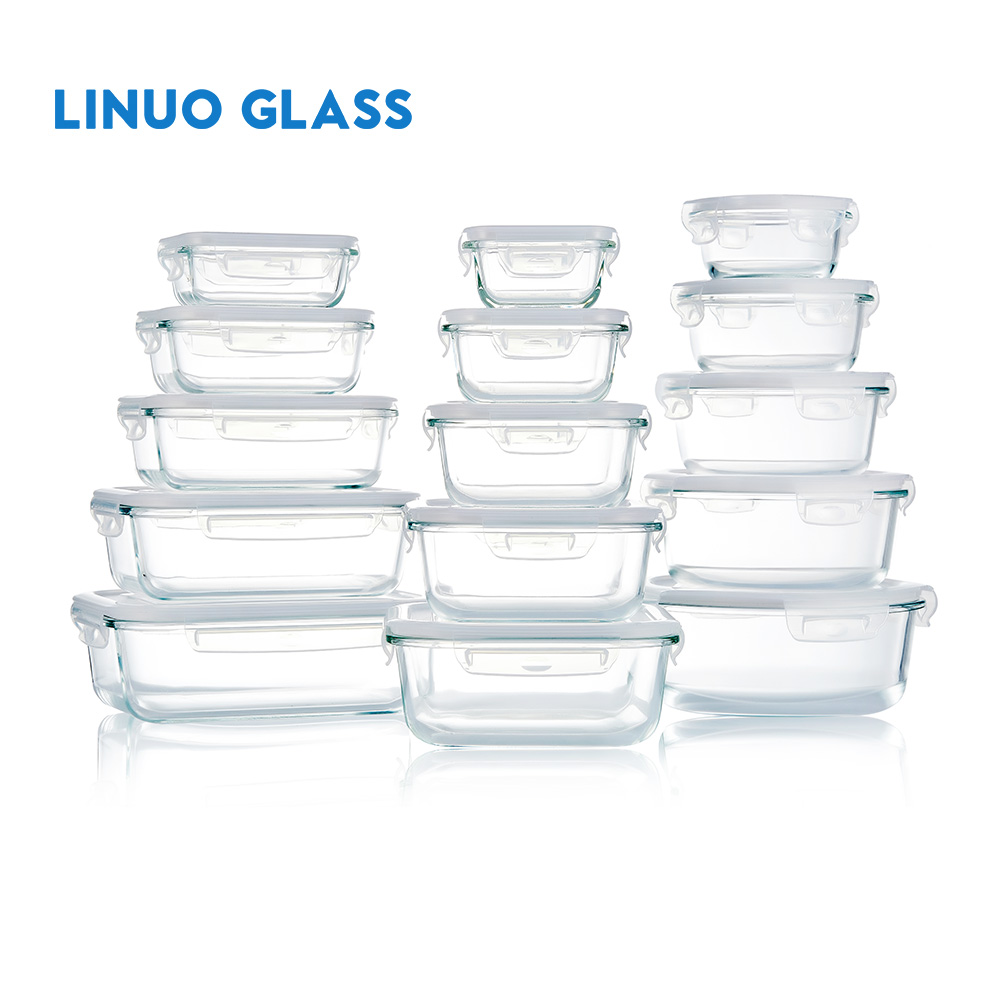 Vorratsbehälter aus Glas für das Mittagessen